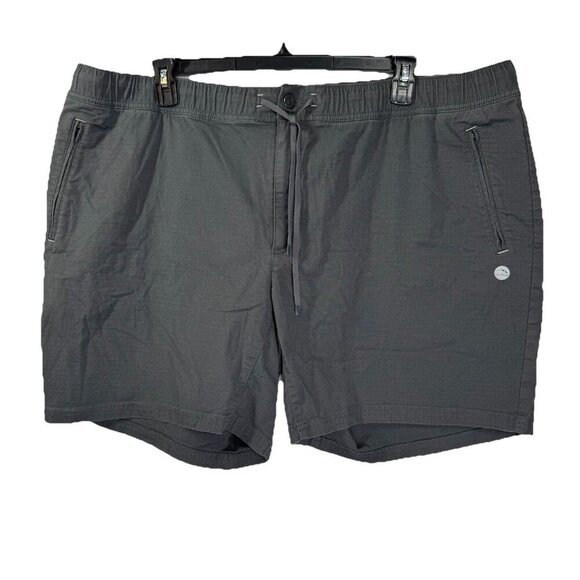 LL Bean Explorer Ripstop Shorts Mens 3XL Gray Snap Elastic Waist Drawstring - Picture 1 of 9